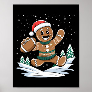 Affiche Pain d'épices Homme Football Laid Christmas Pajama