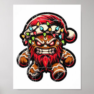 Affiche Pain d'épices Homme Krampus Pyjama de Noël X mas F