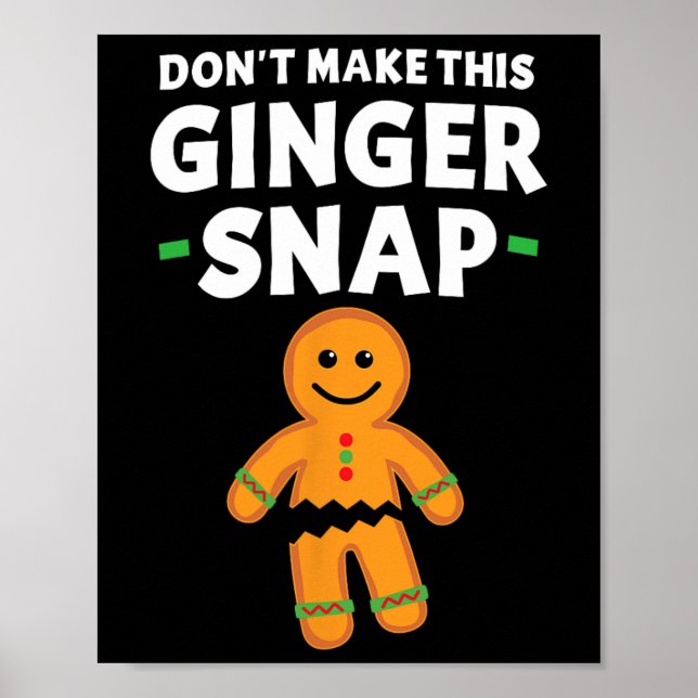 Affiche Pain d'épices Noël Les biscuits ne font pas cette  (Devant)
