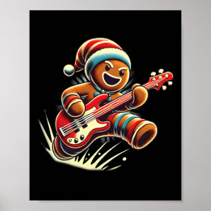 Affiche Pains d'épice jouant de la guitare Musicien de Noë