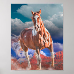 Affiche Paint Horse "Whirlwind of the Southwest"