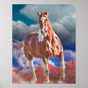 Affiche Paint Horse "Whirlwind of the Southwest"