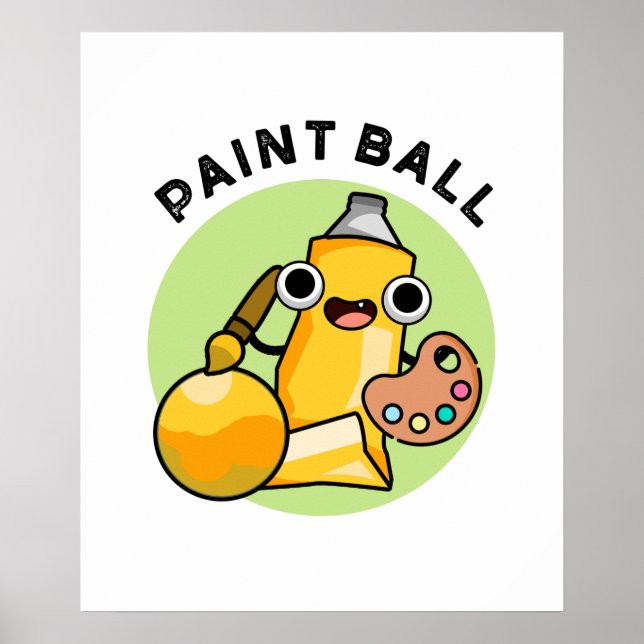 Affiche Paintball Funny Paint Pun (Devant)