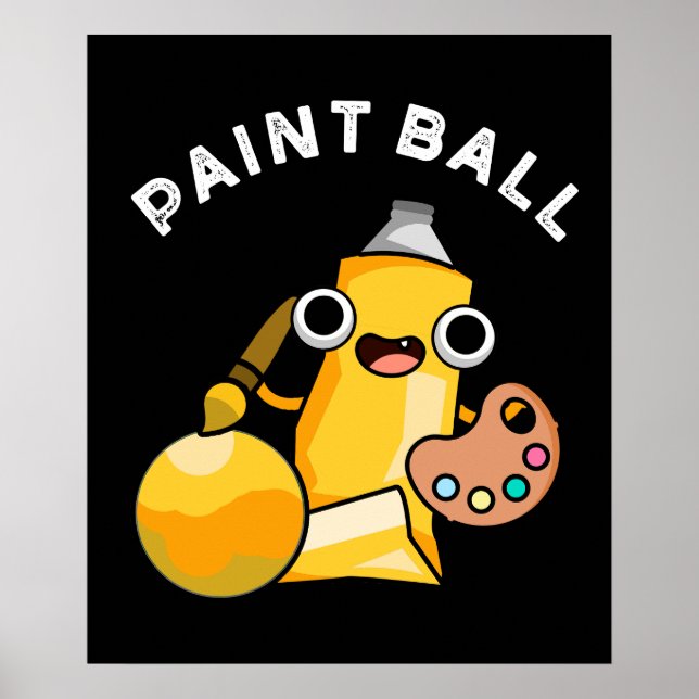 Affiche Paintball Funny Paint Pun Dark BG (Devant)