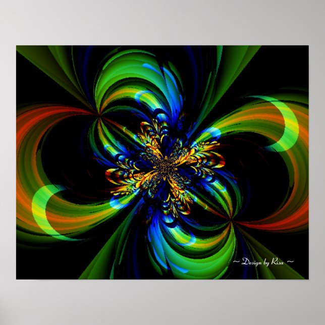 Affiche Painted Flow Fractal (Devant)