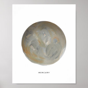 Affiche Painted Planet Mercury Art Print