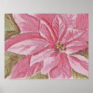 Affiche Painted Poinsettia Christmas Flower