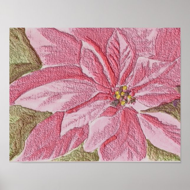 Affiche Painted Poinsettia Christmas Flower (Devant)