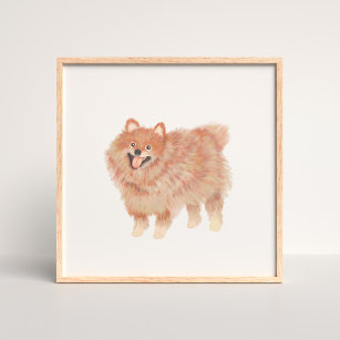 Affiche Painted Pomeranian Portrait