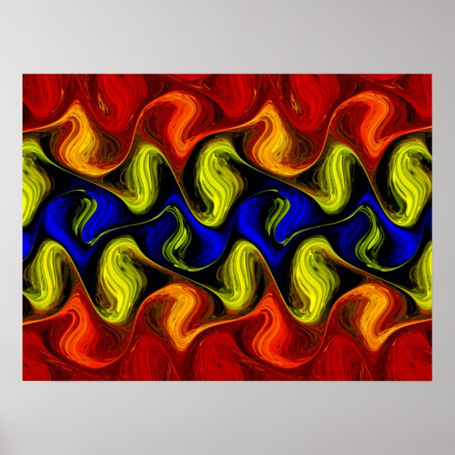 Affiche Painterly Fire Abstract (Devant)