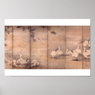 Affiche Painting by Miyamoto Musashi, c. 1600's