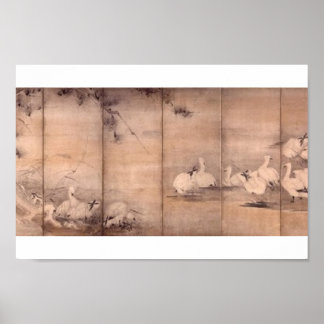 Affiche Painting by Miyamoto Musashi, c. 1600's