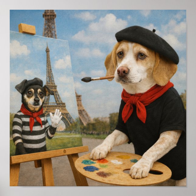 Affiche "Painting in Paris" (Devant)