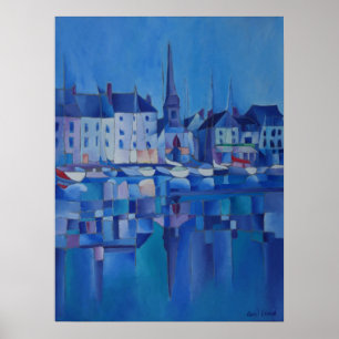 Affiche Painting of Honfleur - Normandy, France