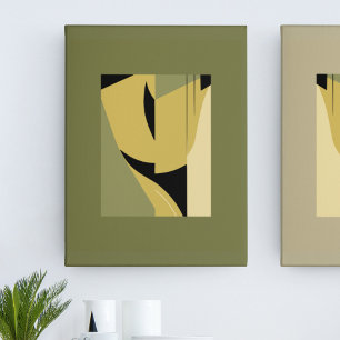 Affiche Paire de formes Abstraites modernes en tons de ter
