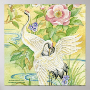 Affiche Paire de grues Imprimer