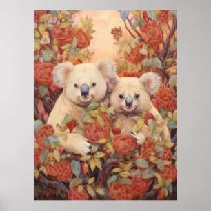 Affiche Paire de koalas
