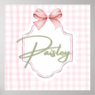 Affiche Paisley Baby Girl En vichy