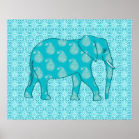 Paisley - bleu turquoise et aqua