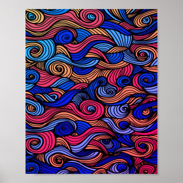 Affiche Paisley haché (Devant)