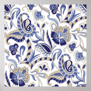 Affiche Paisley patternpa indien traditionnel