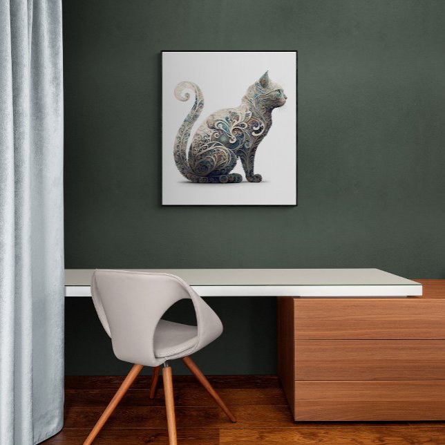 Affiche Paisley Profil Chat (Créateur téléchargé)