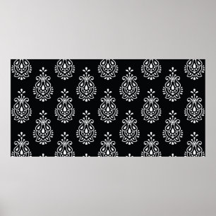 Affiche paisley seamless pattern