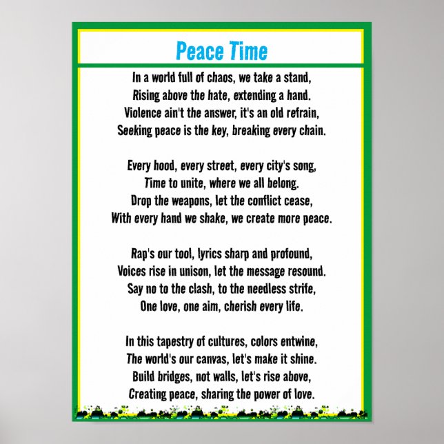 Affiche Paix (Devant)