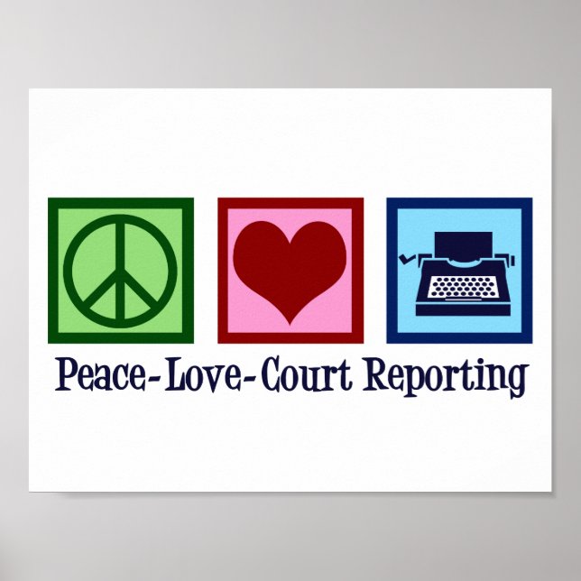 Affiche Paix Amour Court Reporting (Devant)