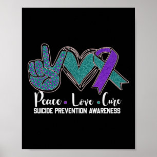 Affiche Paix Amour Cure Prévention du suicide Sensibilisat