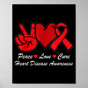Affiche Paix Amour Cure Sensibilisation aux maladies cardi