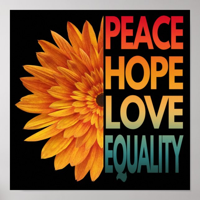 AFFICHE PAIX AMOUR ESPOIR ÉGALITÉ  (Devant)