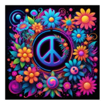 Paix, amour et fleurs