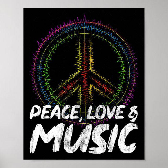 Affiche Paix Amour Et Musique Paix (Devant)