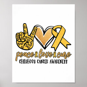 Affiche Paix Amour Guérison Cancer de l'Enfant Conscience
