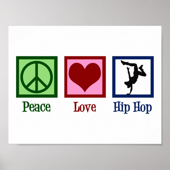 Affiche Paix Amour Hip Hop (Devant)