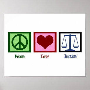 Affiche Paix Amour Justice