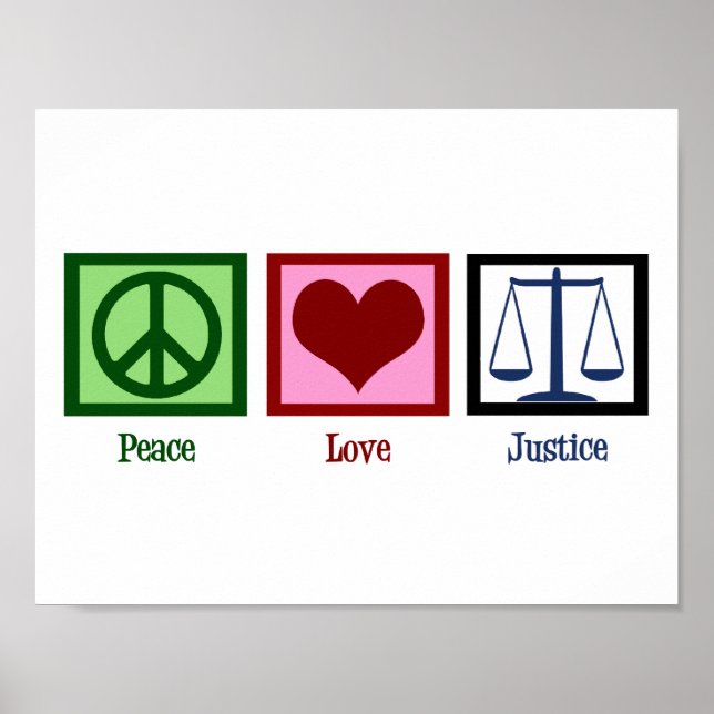 Affiche Paix Amour Justice (Devant)