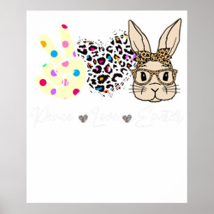 Affiche paix amour Pâques, rétro, vintage