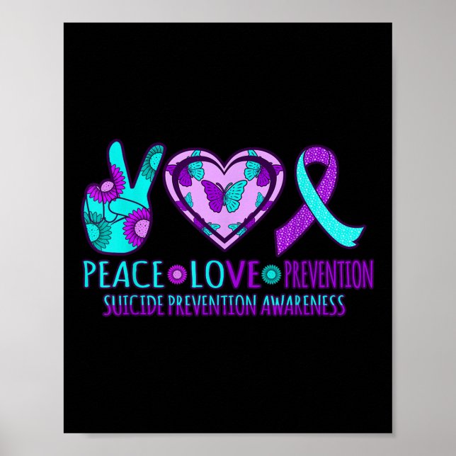 Affiche Paix Amour Prévention Joyeux Suicide Sensibilisati (Devant)