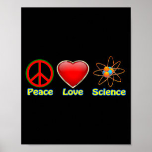 Affiche Paix Amour Science
