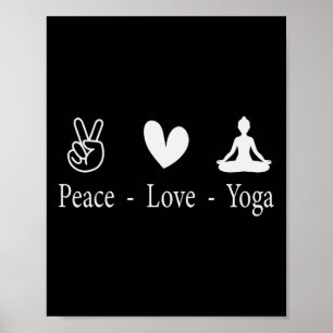 Affiche Paix Amour Yoga - Amoureux de Yoga