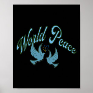 Affiche Paix au monde. Inscription sur la paix. Ukrai