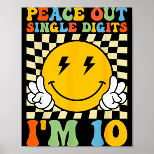 Affiche Paix Chiffres Simples Je Suis 10 Visage Souriant F
