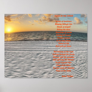 Affiche Paix dans l'affiche de poème de tempête