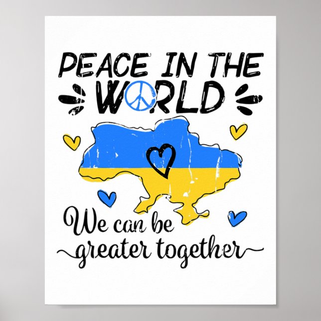 Affiche Paix dans le monde, nous pouvons être plus grands  (Devant)
