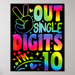 Affiche Paix dehors simples chiffres Je suis 10 chiffres T