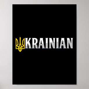 Affiche Paix en Ukraine Drapeau de la patrie Ukrainien Ukr