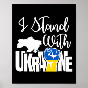 Affiche Paix en Ukraine Je suis avec l'Ukraine
