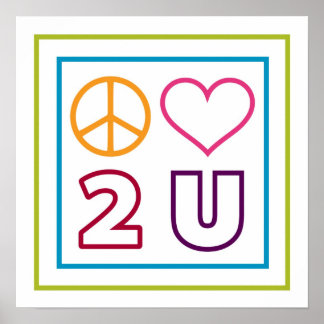 Affiche Paix L'Amour Pour Vous